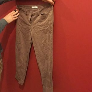 Cropped brown khaki-ish Loft pants